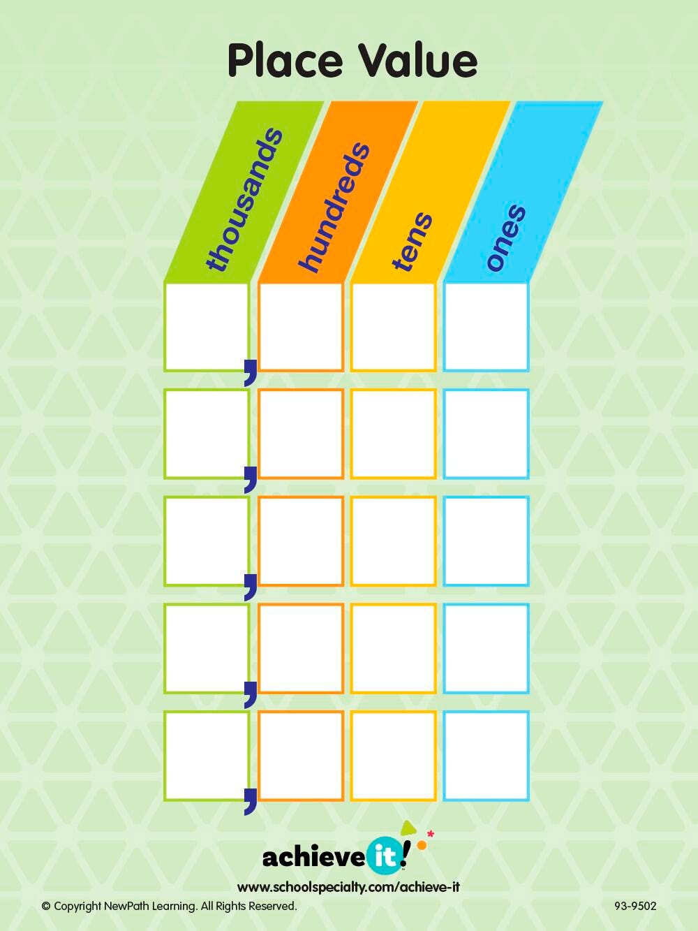 Achieve It! Place Value Graphic Organizers, Set Of 10 2129831